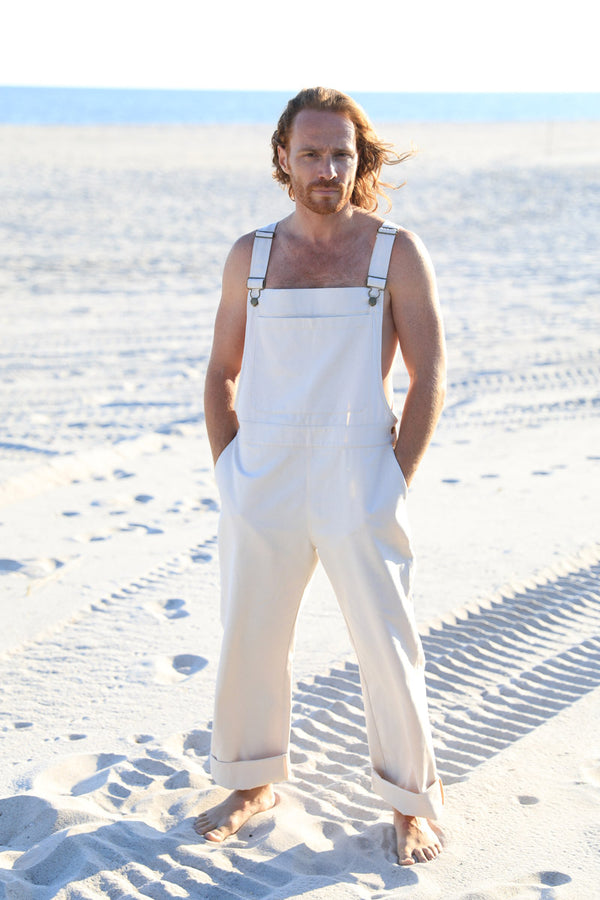 Arielle sustainable fashion men's overall organic cotton natural